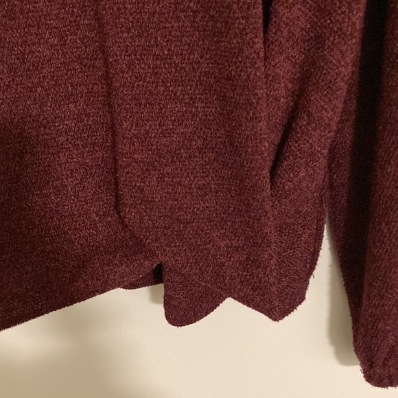 Anthropologie Pleione burgundy sweater large - Picture 4 of 5